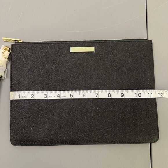 NWOT KATIE LOXTON Stardust Womens Vegan Wristlet Strap Clutch 11.5" Black - Picture 9 of 11